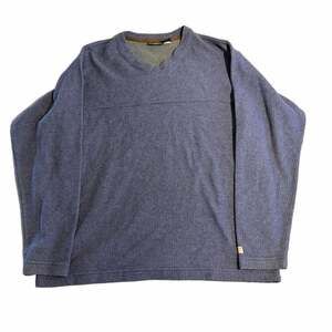 Patagonia Long Sleeve Shirt Size L Blue Ribbed Vintage Made in USA